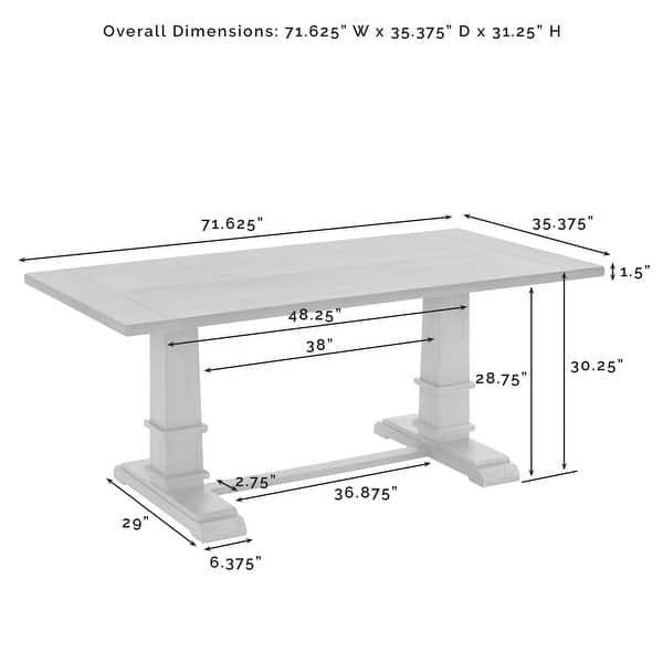 dimension image slide 2 of 4, Crosley Joanna 7Pc Dining Set