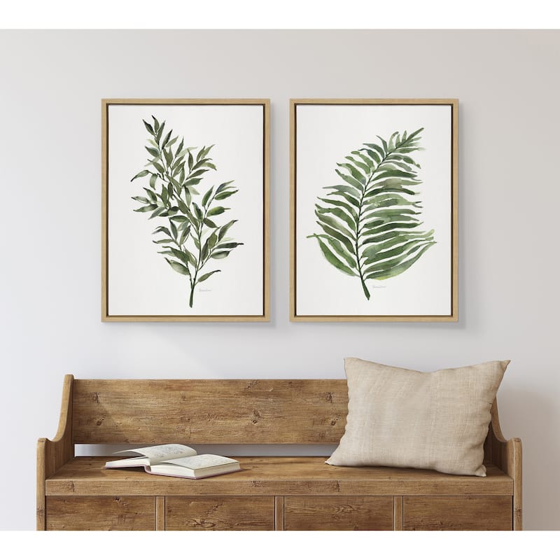 Kate and Laurel Sylvie Ruscus Framed Canvas by Patricia Shaw