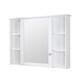 preview thumbnail 41 of 95, Modern Surface Mount Solid Wood Framed Medicine Cabinet With Mirror and Shelves