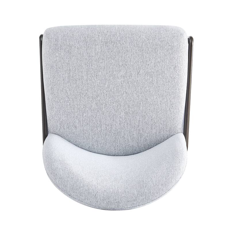 Fabric Upholstered Bar Stools Set of 2, Kitchen Island Chairs with Curved Backrest, Breakfast Bar Chairs with Metal Footrest