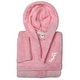 preview thumbnail 34 of 69, Sweet Kids 100% Polyester SUPER PLUSH Double Brushed Hooded Bathrobe with White Script Monogram J - Large