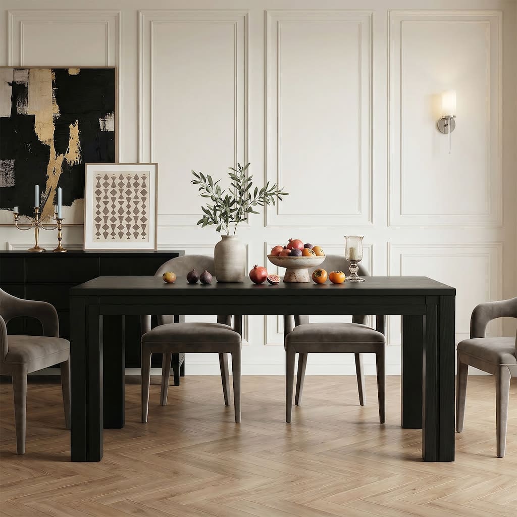 Dining Table with Heavy Duty Legs, Rectangular Kitchen Table