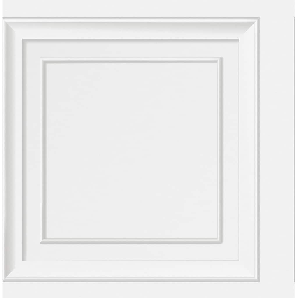 Fine Decor Distinctive White Square Panel Wallpaper - N/A