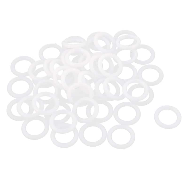 10.6mm Inner Dia Plastic Roman Blind Window Curtain Rings White 50pcs