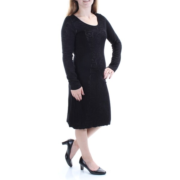 black sheath dress below knee