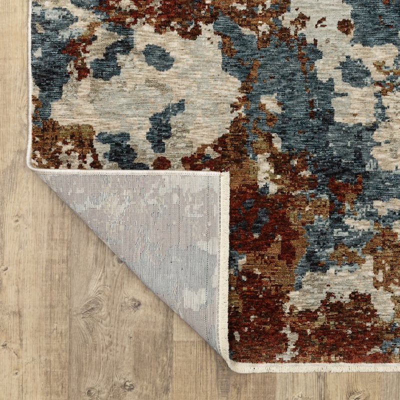 Style Haven Hendrix Mottled Abstract Beige/ Multi Fringe Edge Area Rug