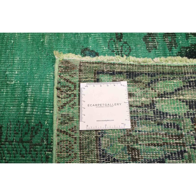 ECARPETGALLERY Hand-knotted Color Transition Green Wool Rug - 6'5 x 9'9