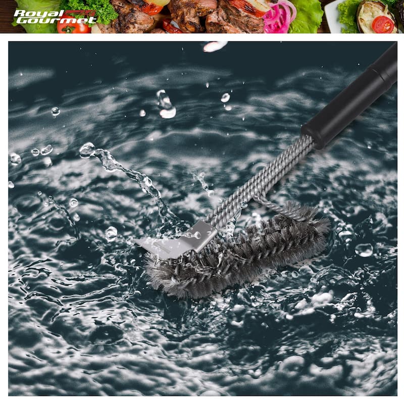 Royal Gourmet TB1707 17In Grill Cleaning Brush and Scraper