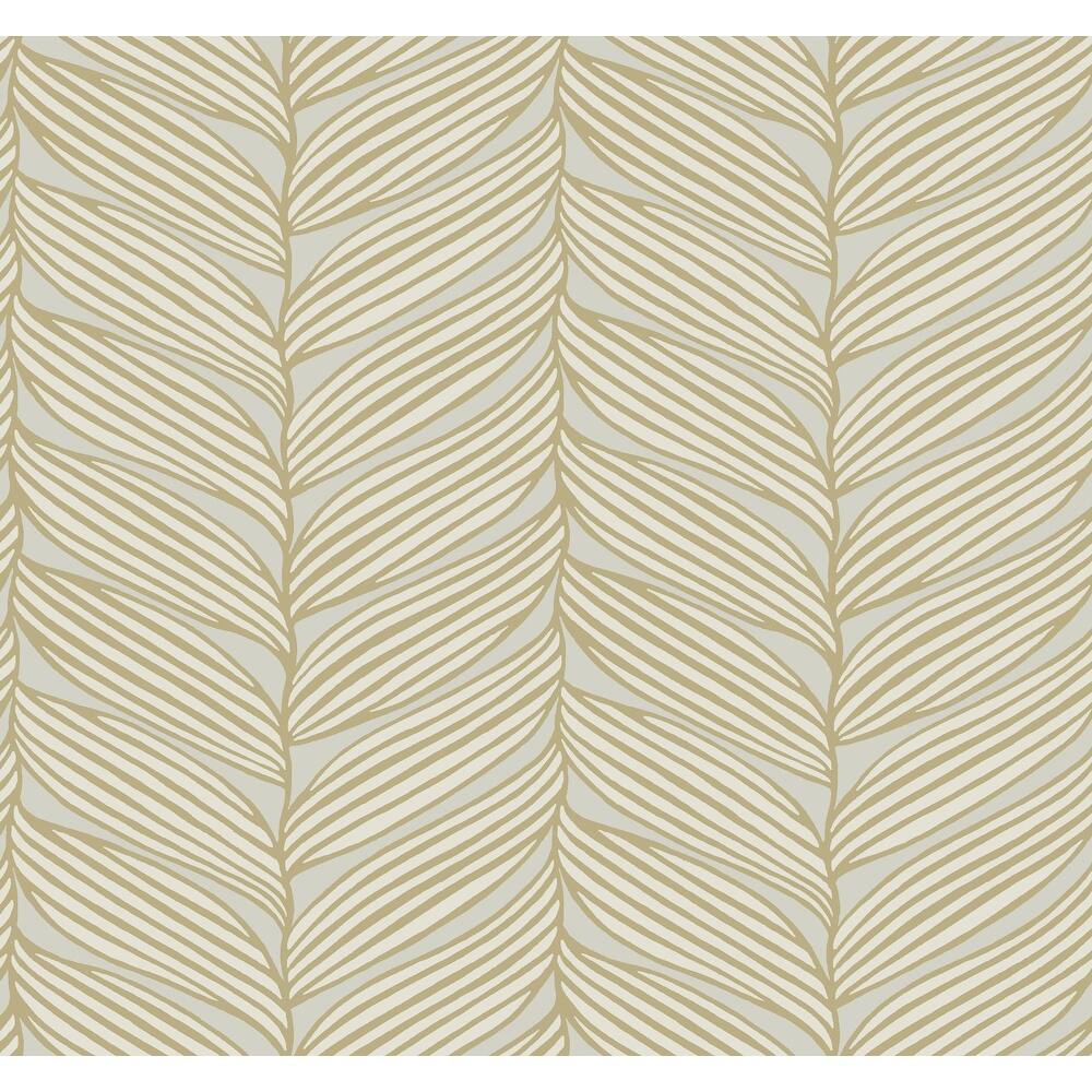 Exeter, Luminous Leaves 26.9' L X 27" W, Wallpaper Roll