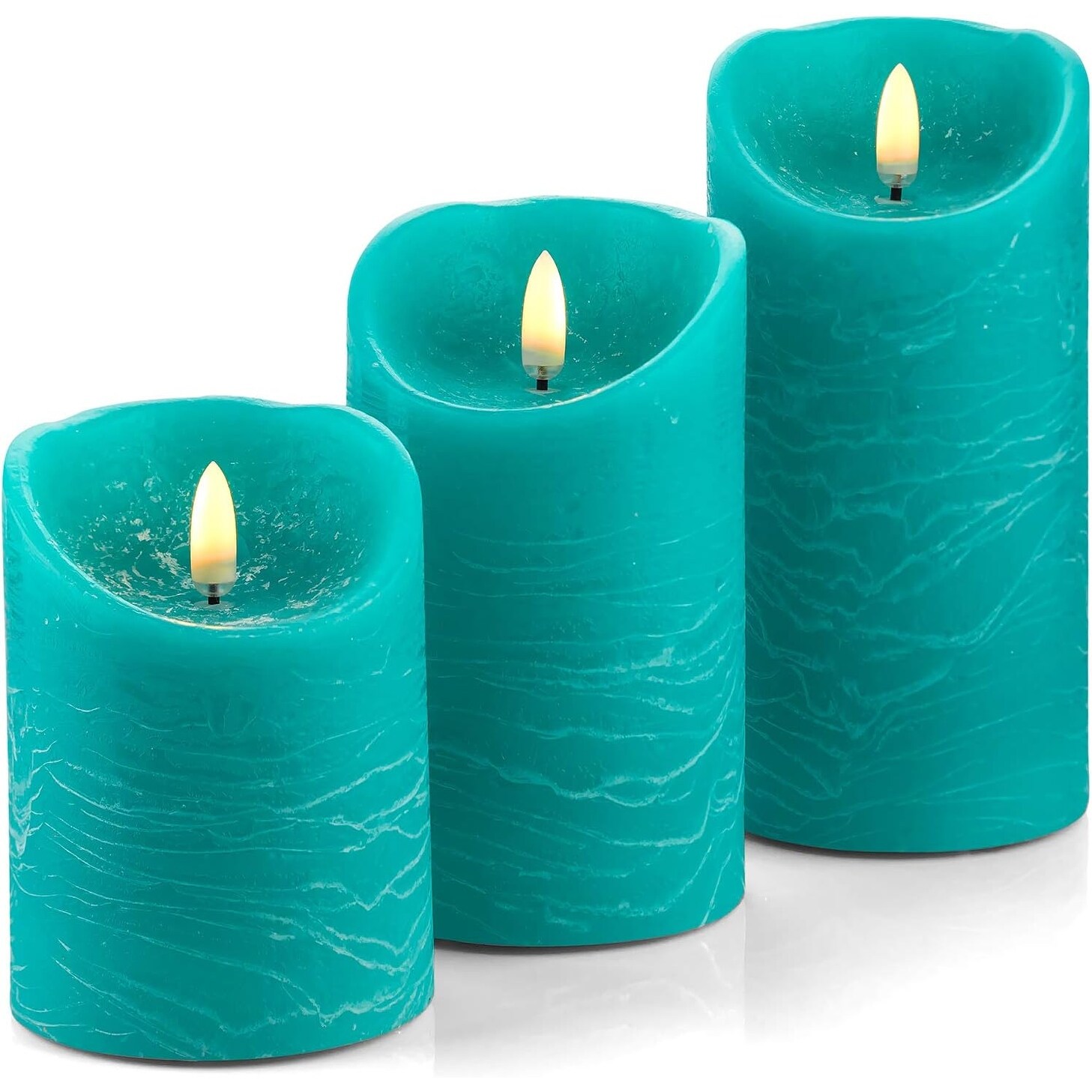 Set of 3 LED Candles with Remote Control 4'' 5'' 6'' Battery