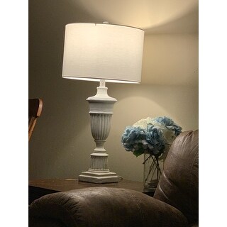 Shop Safavieh Lighting 31 Inch Kylen White Led Table Lamp Set Of 2 15 X15 X31 Overstock 27123755