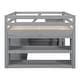 preview thumbnail 33 of 57, Artsy Full Size Loft Bed with Retractable Writing Desk and 3 Drawers, Wooden Loft Bed with Storage Stairs and Shelves, Espresso