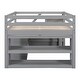 preview thumbnail 31 of 55, Versatility Full Size Loft Bed Kids Bed with Retractable Writing Desk and 3 Drawers,Storage Stairs,Shelves