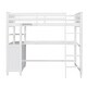 preview thumbnail 9 of 8, White Twin size Loft Bed with Drawers and Desk