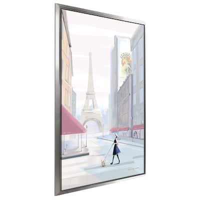 "Paris Morning Walk" Print on Floating Canvas