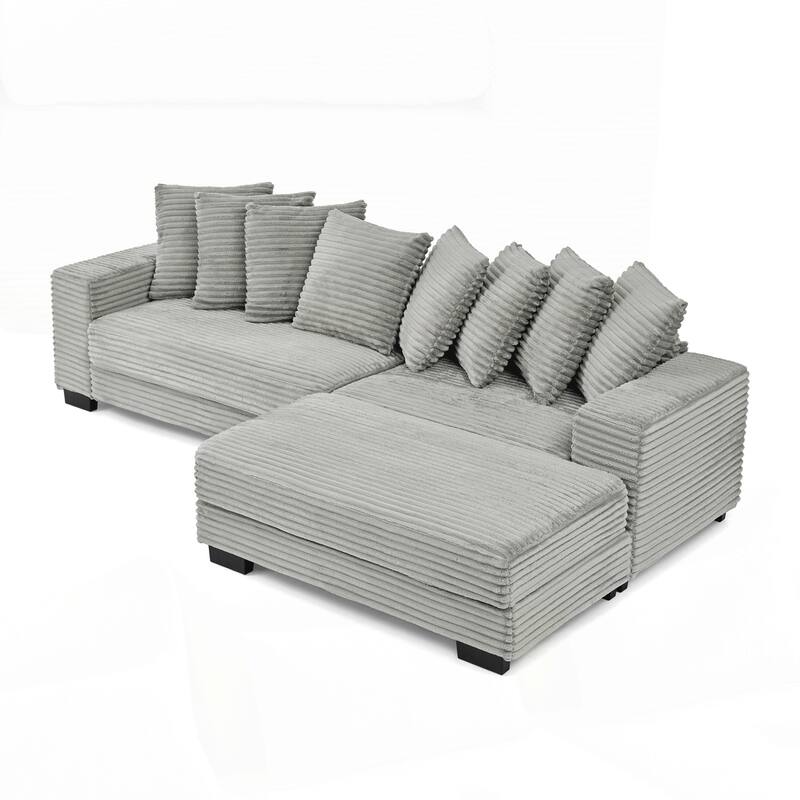 L-Shaped Modular Convertible Sofa