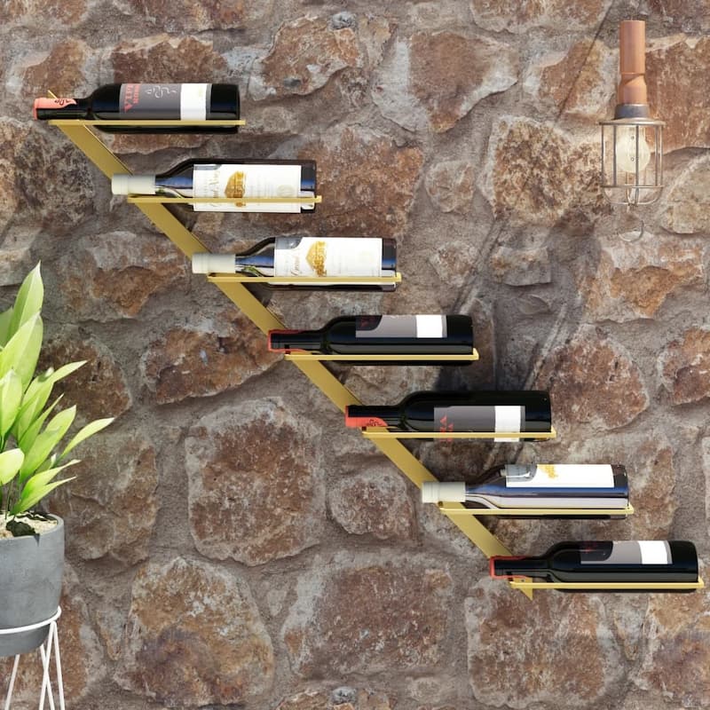 vidaXL Wall Wine Rack Bottle Holder Pantry Wall Mounted Wine Storage Organizer