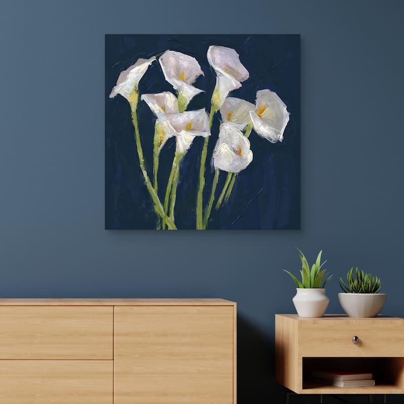 Callas on Blue by Studio Arts Canvas Art Print