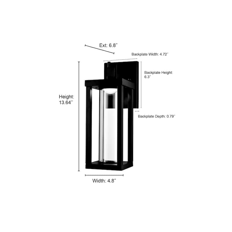 Dumont LED Outdoor Wall Sconce Powder Coated Black - Powder Coated Black