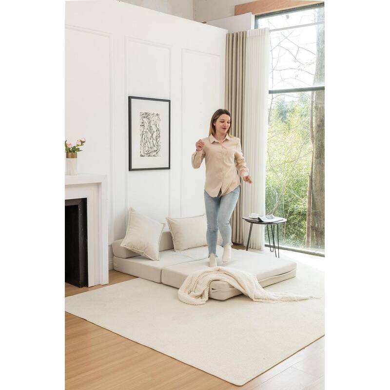 Twin Foldable Sleeper Chair Bed, 5-Second Bed for Dorm Living Room