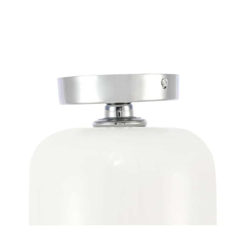 Collins 1-light Glass Cylinder Shade Flush Mount Fixture