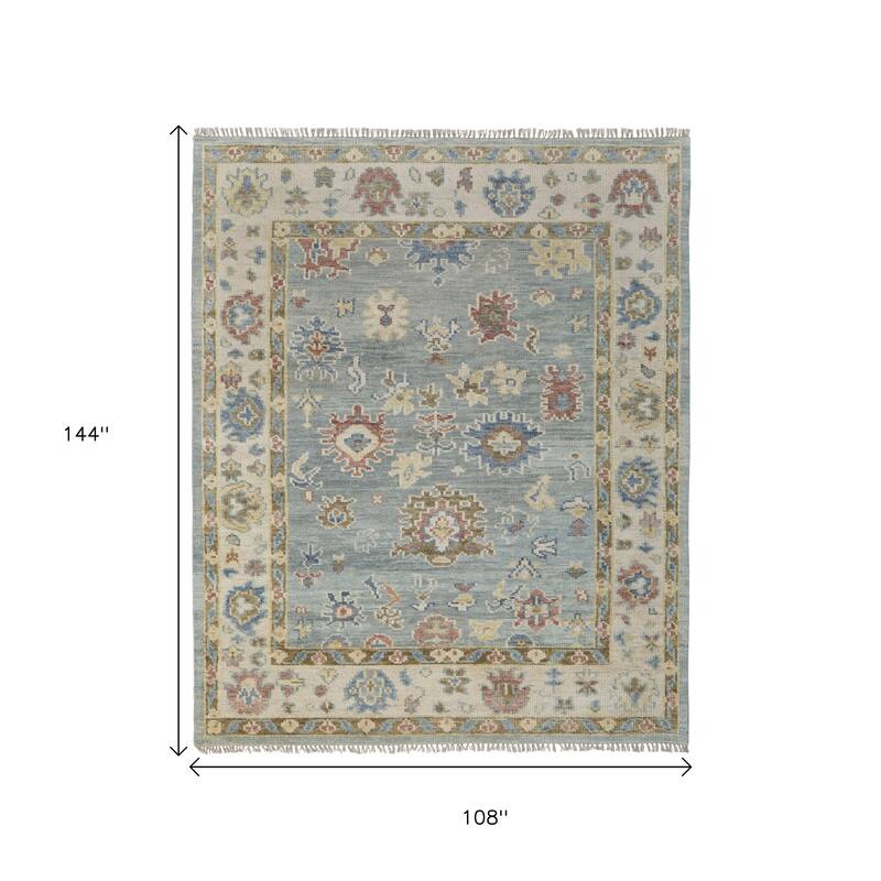HomeRoots Floral Bohemian Rectangle Area Rug - 144.00 in. x 108.00 in. x 0.40 in.