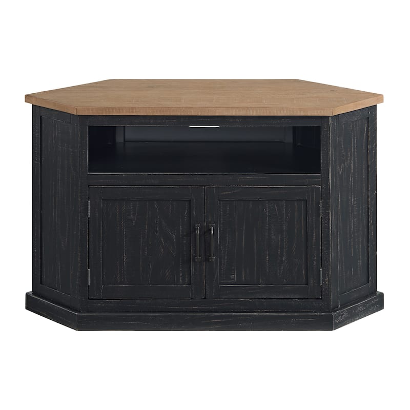 The Gray Barn Danebury Rustic 50-inch Solid Wood Corner TV Stand