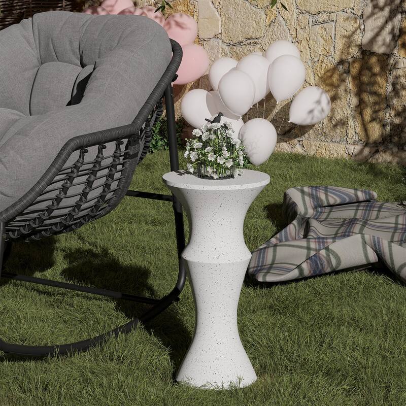 Patio Round Pedestal End Table, Side Table
