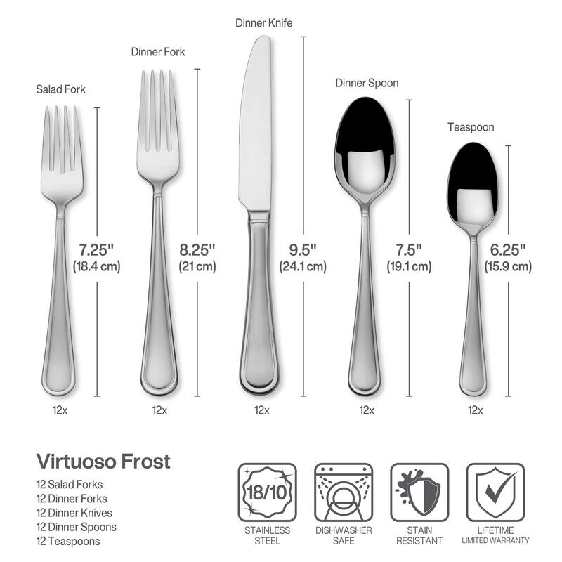 Mikasa Virtuoso Frost 65-Piece Flatware