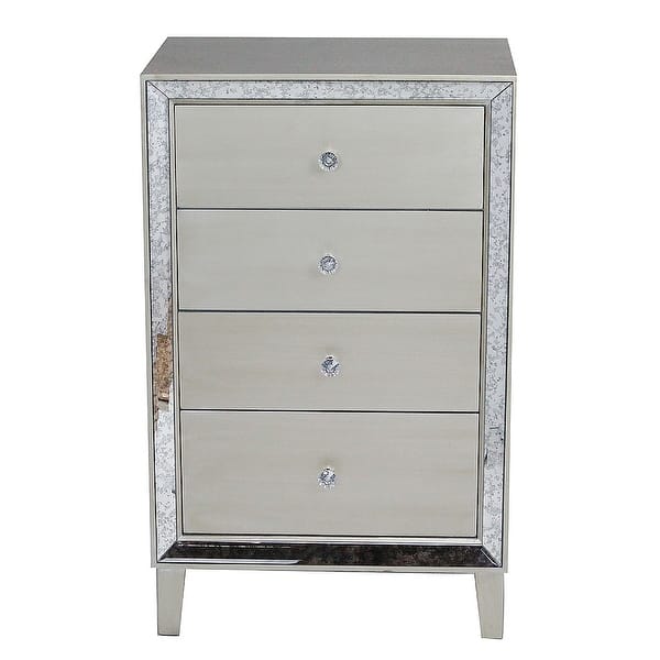 Shop 4 Drawer Cabinet W Antiqued Mirror Accents Mdf Wood