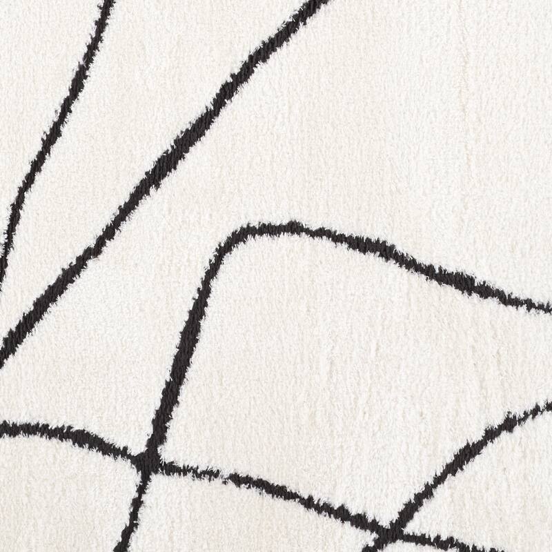 Mulan Ivory Moroccan Power-Loom Area Rug 2' x 3'