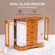 preview thumbnail 2 of 23, Stufurhome Solid Wooden Jewelry Box with 5-Drawers Built-in Necklace hook and Mirror Brown