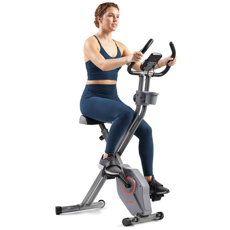 Sunny Health & Fitness Foldable Magnetic X-Bike Pro - SF-B223011 - Black - 33.5*21.7*52.6