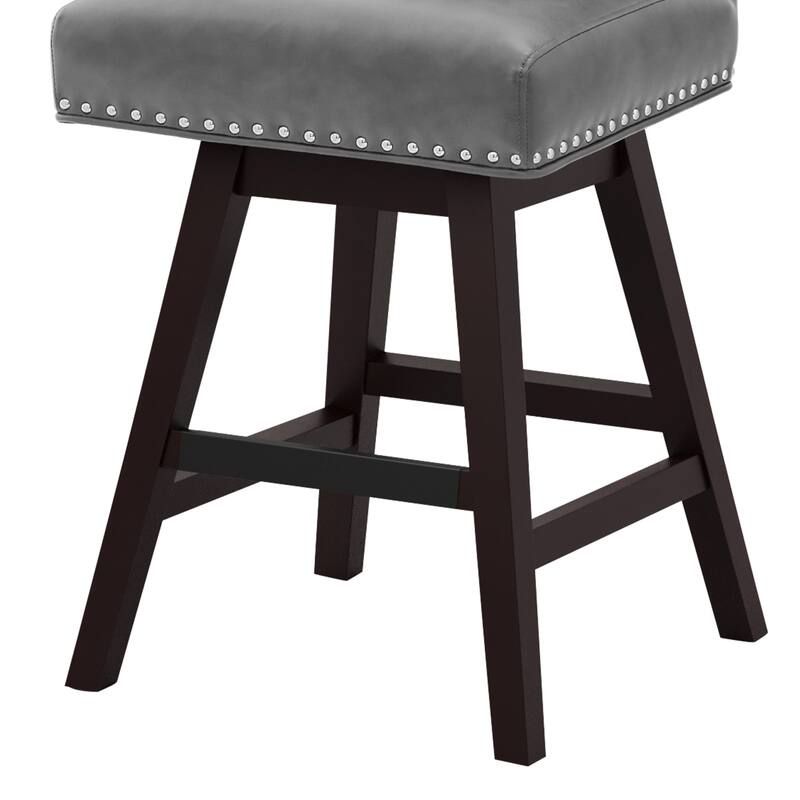 26 in. Bar Stool Counter Height Barstool 360° Swivel with Curved Backrest Armless Stool