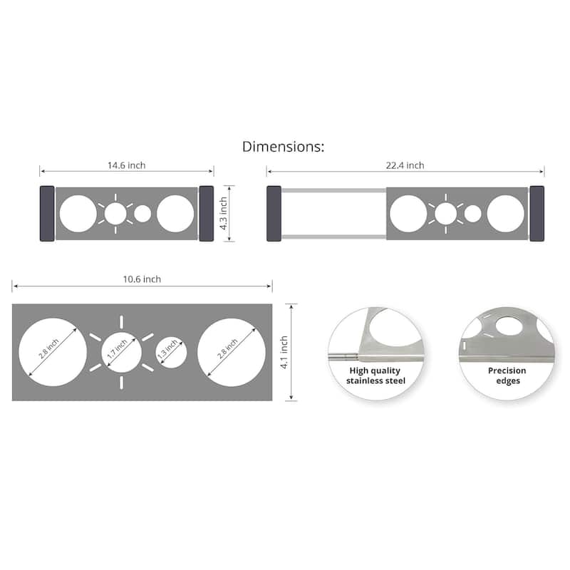 Sanni Shoo drip.it Stainless Steel Multifunctional Kitchen Sink Caddy, Drainer & Organizer