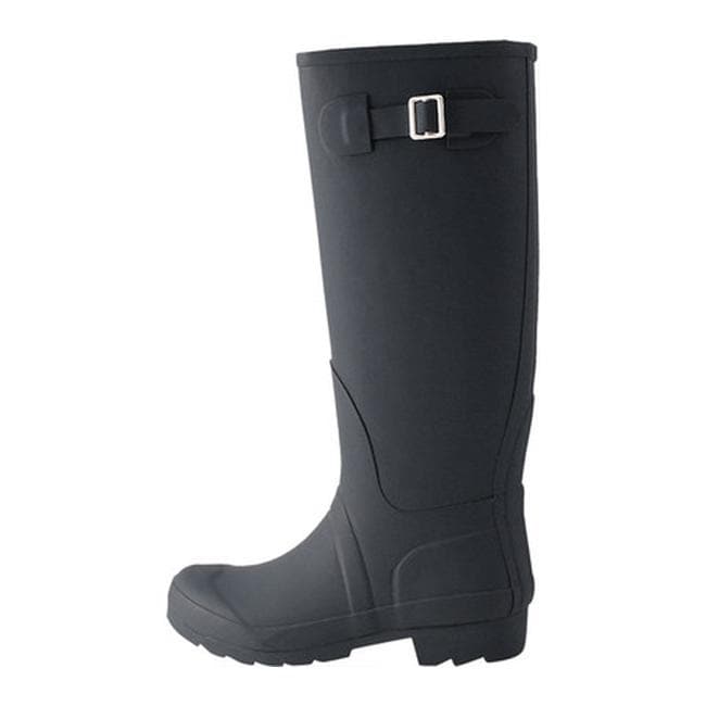 matte black rain boots