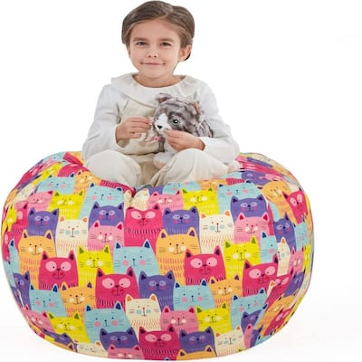 Storage Bean Bag Chair Cover Only for Kids