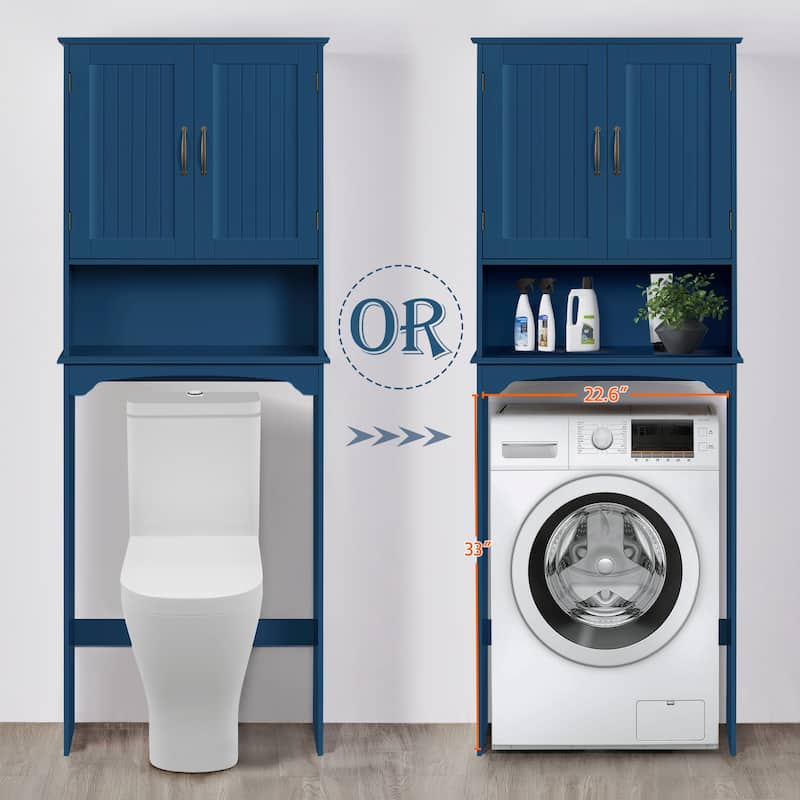 Yaheetech Bathroom Space Saving Organizer Over-the -Toilet with Adjustable Shelf for Bathroom