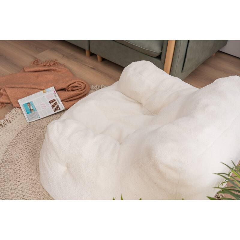 Bean Bag Chair, Ultra Soft Fur Sack, Fluffy Lazy Sofa, Bean Bag Cover, Lounger Seat for Bedroom, Living Room, Adult, Teen