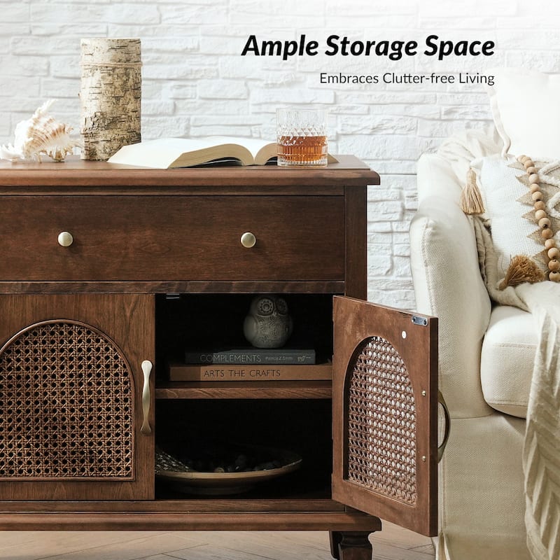Georg Traditional 27"Tall Rattan Nightstand with Adjustable Feet by HULALA HOME