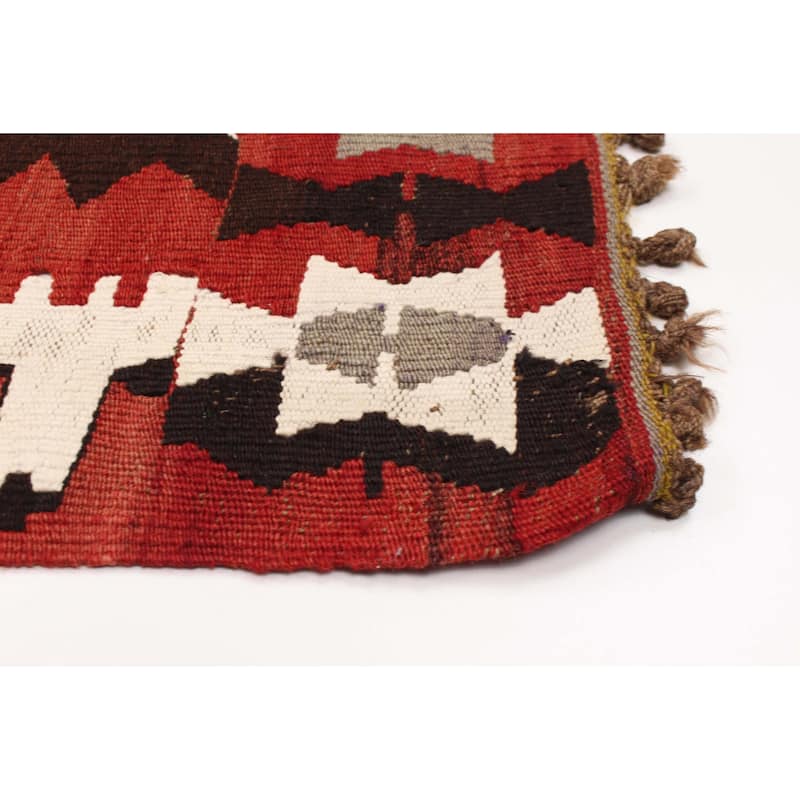 ECARPETGALLERY Flat-Weave Sivas Multi Color Wool Kilim - 4'6 x 7'0