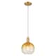 Option Brushed Brass / Amber Shade