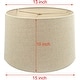preview thumbnail 14 of 16, Mestar Hardback Drum Lampshade (Spider) 13x15x10 - Oatmeal