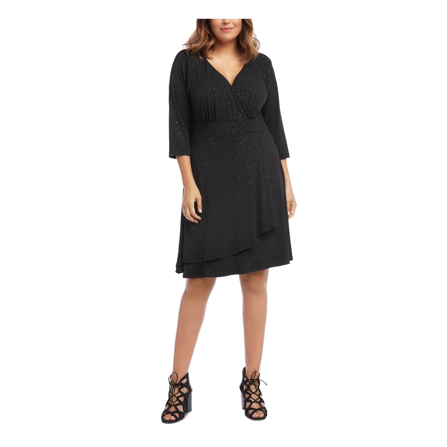 black wrap dress knee length
