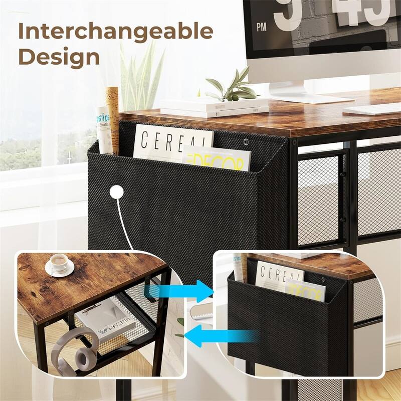 L Shaped Office Desk with Power Outlets