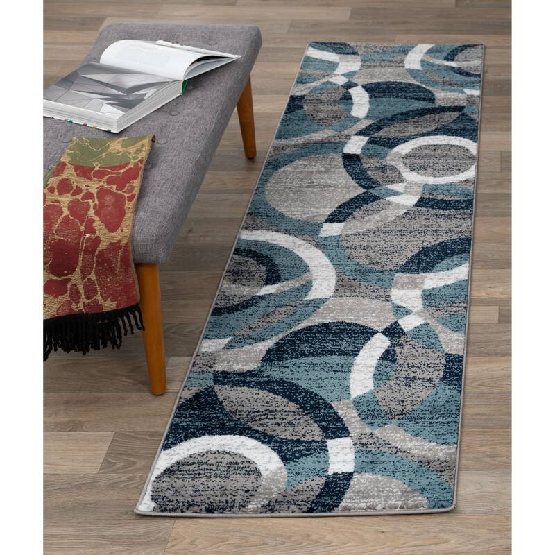World Rug Gallery Geometric Circles Area Rug