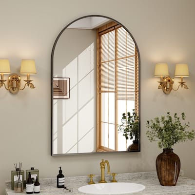 Bathroom Mirror Arch-Top Wall Mounted Decor Mirror