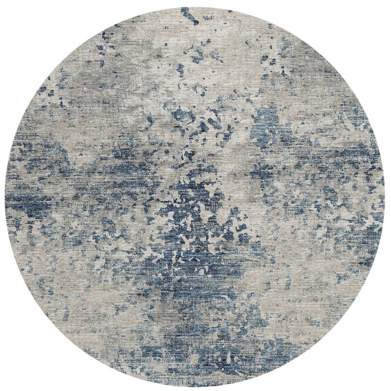 Indoor/ Outdoor Accord Modern Abstract Polyester Washable Rug New