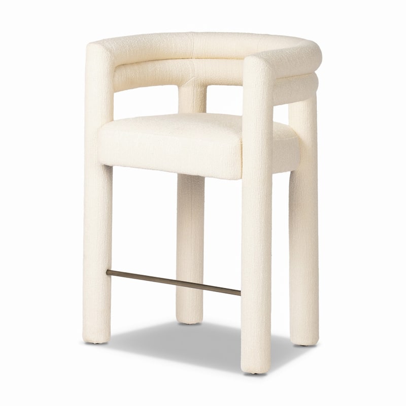 Idris Stool-Kerbey Ivory-Counter - 25W x 22.75D x 36H