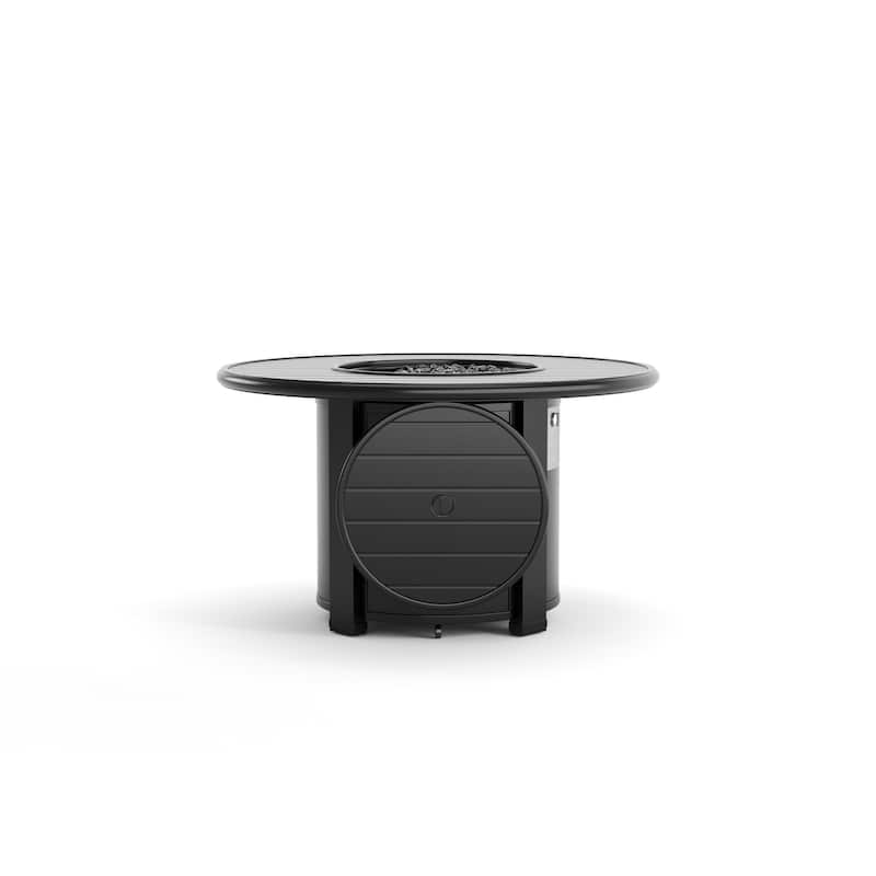 Slat Top 44" Round Fire Table